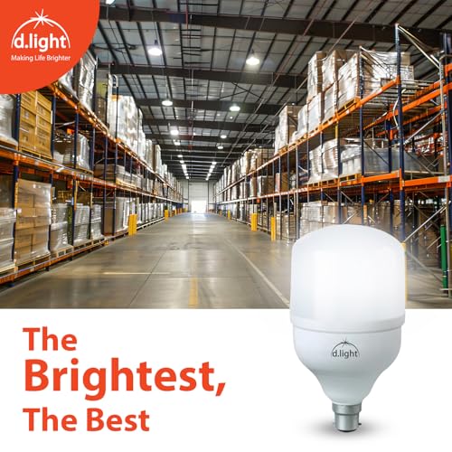 Image of d.light 50W LED Bulb Color for Home & Office have B22 LED Bulb Base with High Voltage Protection and Eco Friendly Energy Efficient, Pack of 1