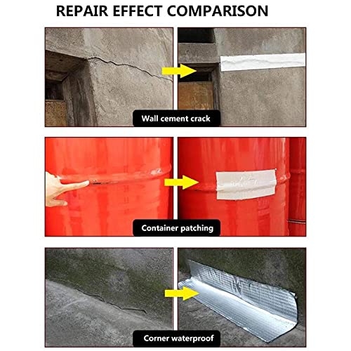 Image of UCRAVO Aluminum Butyl Tape Waterproof Duct Tape Super Repair Crack Thicken Butyl Waterproof Tape Home Renovation Tools (Aluminum Tape)
