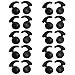 Teemade Lot de 20 embouts en silicone pour écouteurs de sport Samsung Galaxy S7/S7 Edge/S6/S6 Edge Noir