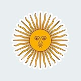 fagraphix Argentina Sun Shaped Logo Sticker Decal Self Adhesive Seal Flag Argentinian 1.25' Wide