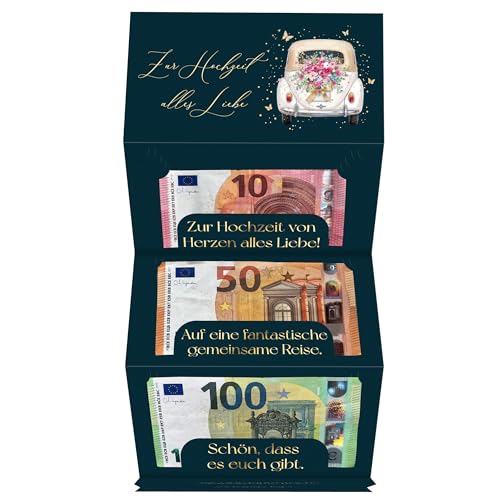 Joli Coon Geldgeschenk Hochzeit STARDUST - Premium Geldgeschenk zur Hochzeit mit Kuvert und...