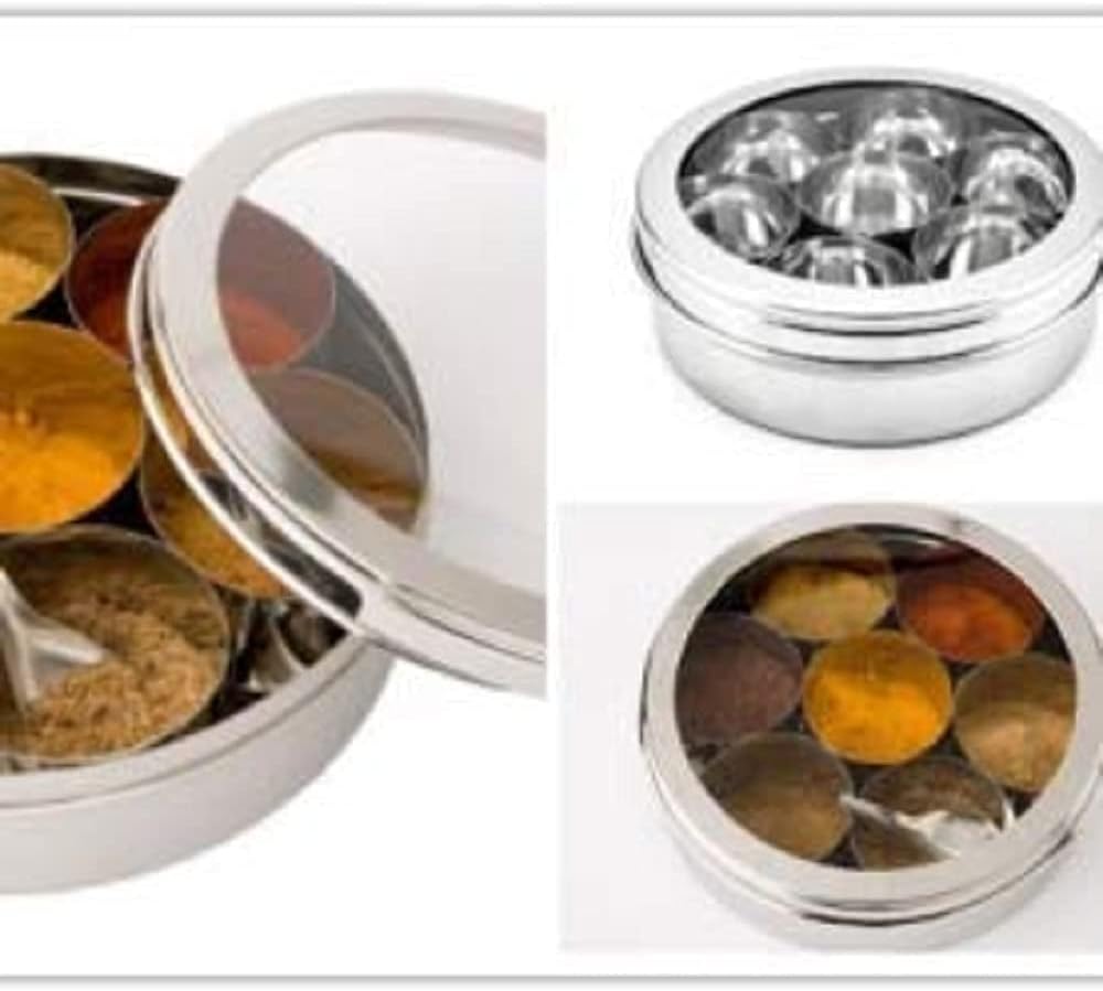 Buy King International Stainless Steel Indian Spice Box, Indian See
