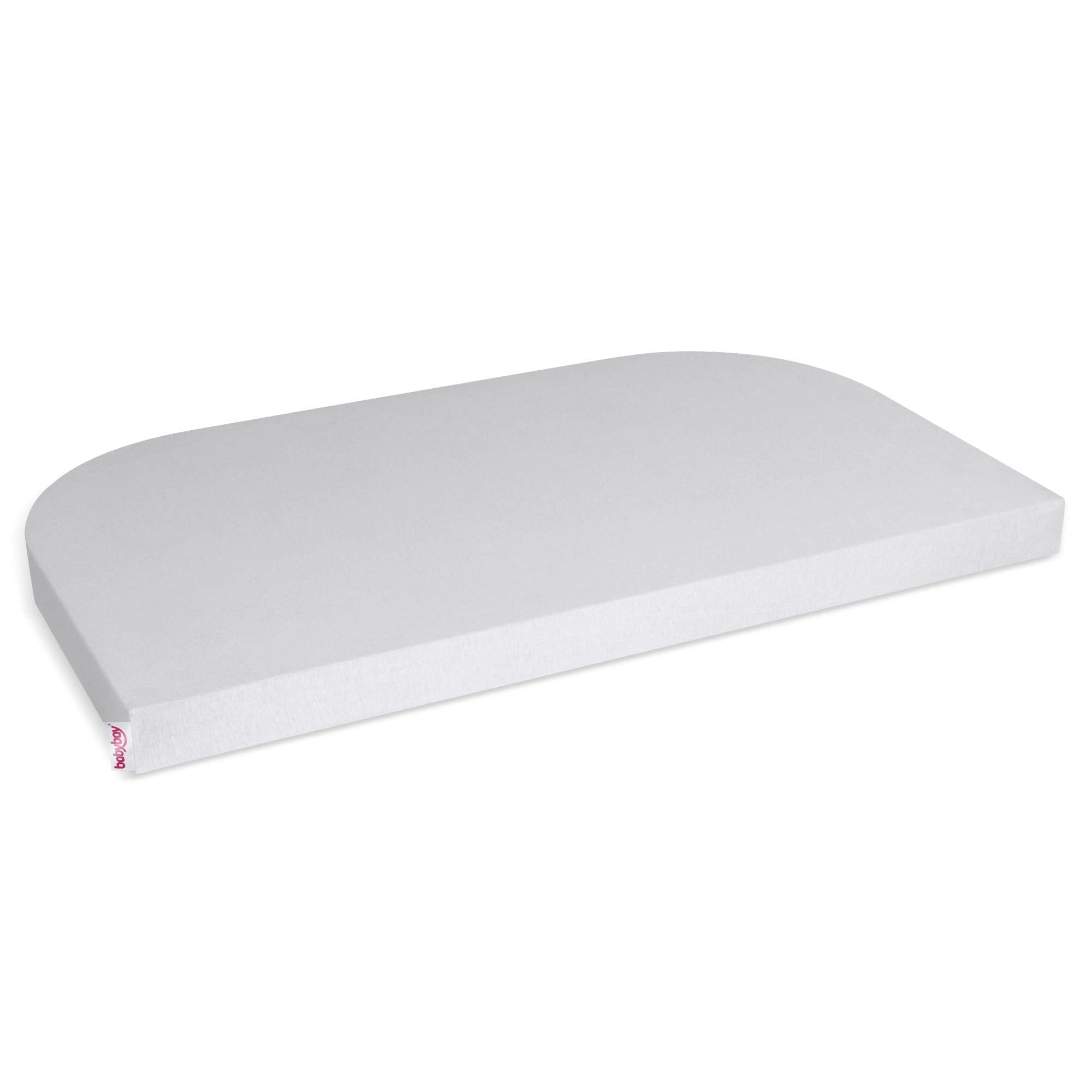 babybay Jersey Fitted Sheet Deluxe Suitable for Model Extension Side Box Spring XXL, Light Grey