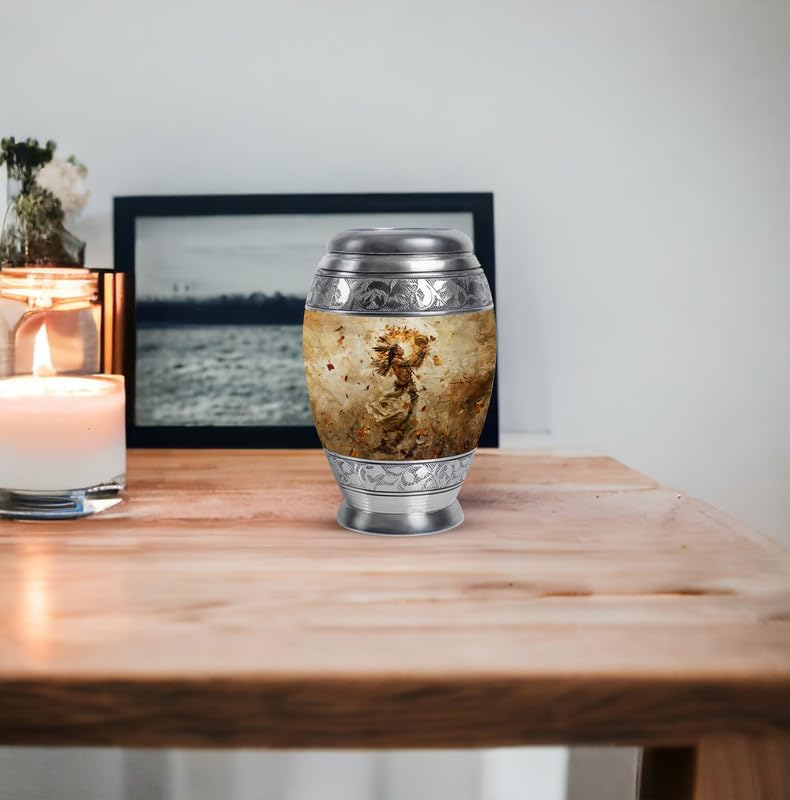 Native American Mini Urns for Funerals, 3 Inch, Small Urns for Human Ashes, Pack of 1, Little Keepsake Urn, Memorial Urn, Cremation Urn for Adults, Decorative Urn for Male & Female