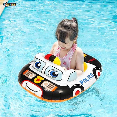 Image of Toyshine Inflatable Police Theme Swimming Pool Tub Tube Water Play Centre Toy for Kids - 78 x 58 Cms