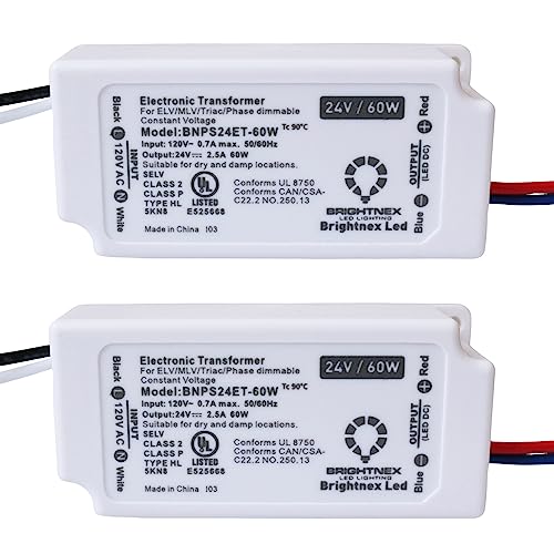 Image of LA LED Lighting 24VDC, 60W Small Dimmable LED Driver (Transformer) - Small Size: 3.31x1.57x0.98 inch (L*W*H)- Compatible with Triac /ELV /MLV dimming- UL-RC,Class 2,Type HL-for Damp and Dry Location