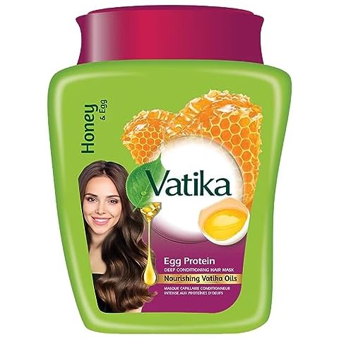 Vatika Naturals Hot Oil Hair Mask - Egg Protein & Multivitamin Treatment for Dry, Damaged Hair, Nourishing & Strengthening, Deep Conditioning for Soft, Smooth Hair - 500ml Cover