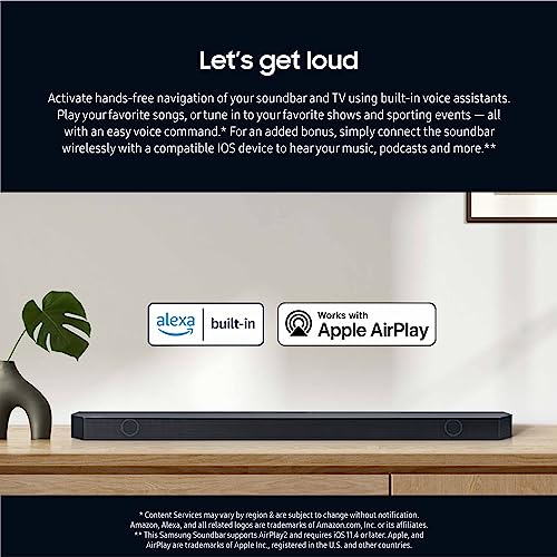 Image of SAMSUNG HW-Q910C 9.1.2ch Soundbar w / Wireless Dolby Audio, Rear Speaker Included, Q-Symphony, SpaceFit Sound Pro, Adaptive Sound, Game Mode Pro, Airplay 2 with Alexa Built-In