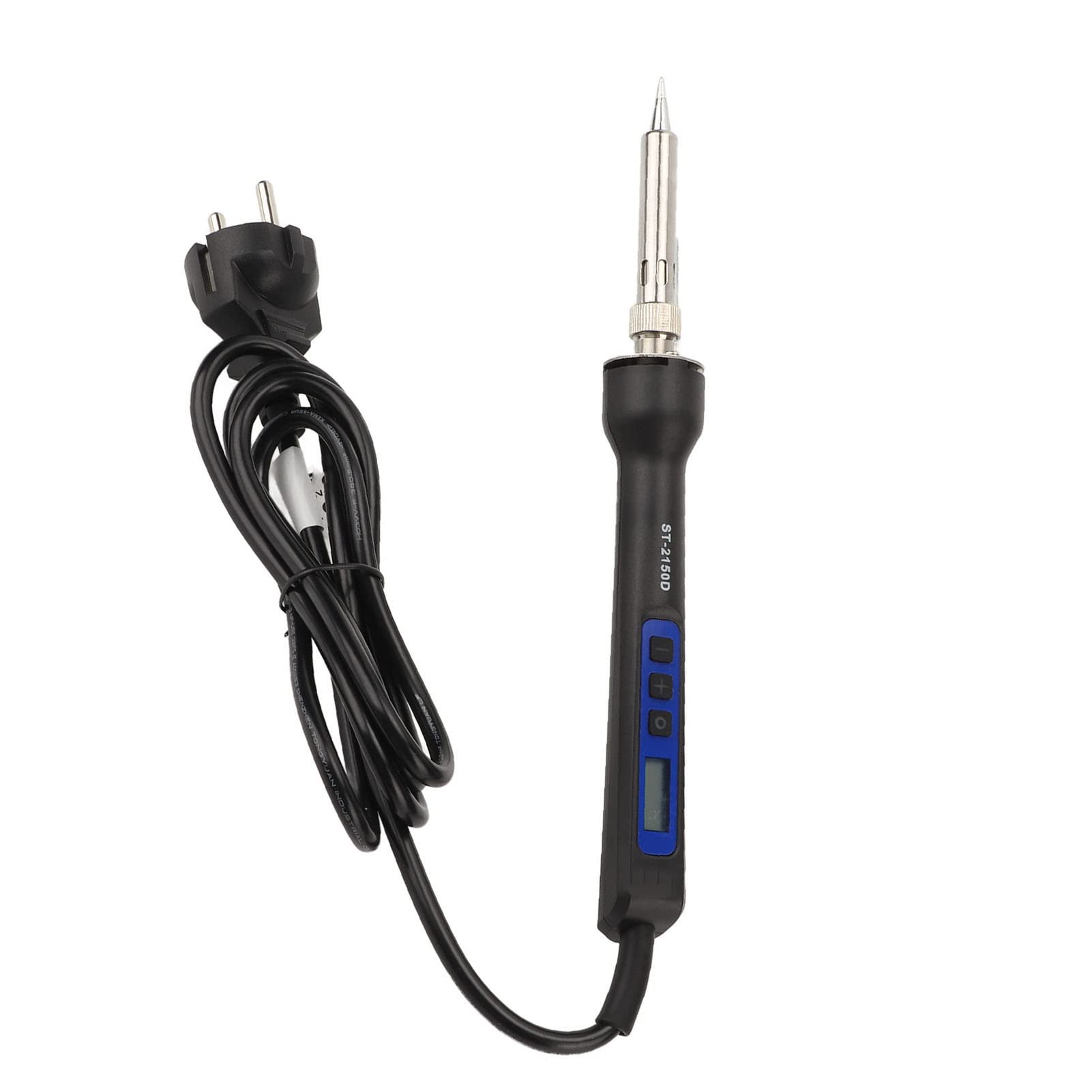 Soldador de Acero Inoxidable, Cerámica, ABS, Pantalla Digital, Portátil, Resistente a Altas Temperaturas, Soldador Electrónico con Soporte de Equipo de Metal (ST-2150D 150W)
