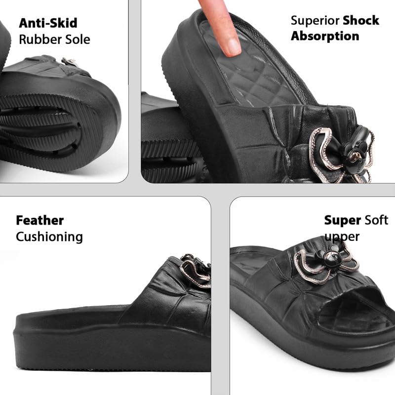 Image of Slipper for Women and Girls Flip Flops Summer Anti Skid Soft Pvc Sole Slide Home Indoor Slippers for Bedroom chappal