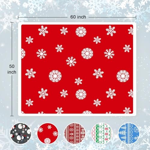 Touchat-Red-Sherpa-Christmas-Throw-Blanket-Fuzzy-Fluffy-Soft-Cozy-Blanket-Fleece-Flannel-Plush-Microfiber-Blanket-for-Couch-Bed-Sofa-50-X-60Red-Snowflake