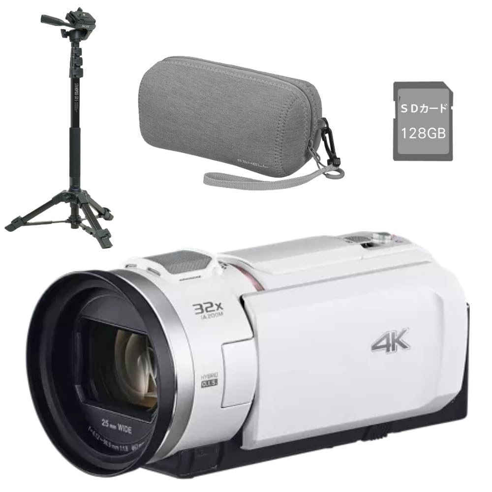 Amazon | デジタル4Kビデオカメラ HC-VX3＆SDカード128GB＆ポーチ＆一