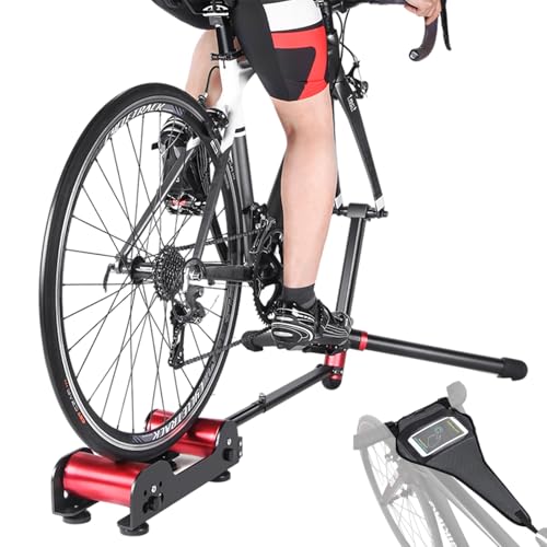 Ajustable para Entrenador de Bicicleta, Rodillo de Ciclismo de Interior Plegable para Ejercicio en Bicicleta de Carretera de Montaña