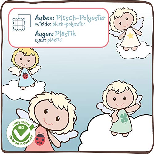 NICI Schlüsselanhänger Schutzengel „Bin immer bei dir“, Glücksbringer Engel I Schutzengel mit Herz I Engel Schlüsselanhänger für Schlüsselband, Schlüsselbund & Schlüsselkette I 34554, 7 cm