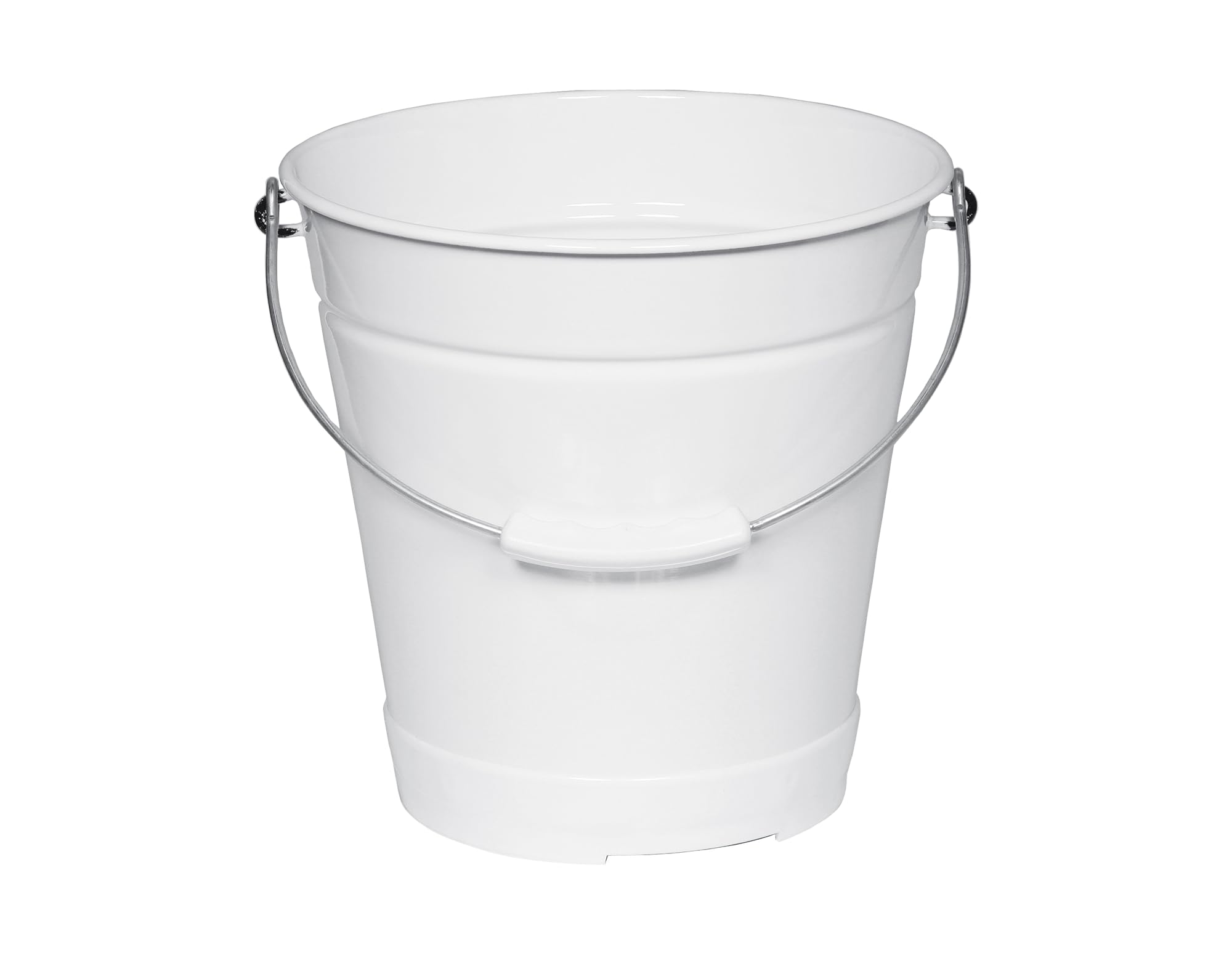 Riess 0360-033 - Cubo de agua con asa, color blanco clásico, diámetro 28 cm, capacidad: 10 litros, altura 28,4 cm, esmaltado, color blanco