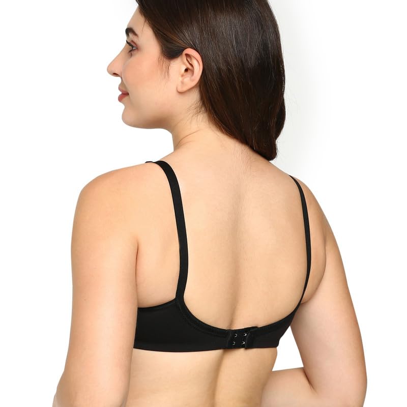 Image of BLOSSOM Women's Everyday T-Shirt Bra with Molded Cups,Non Padded and Non Wired,Cotton-Polyester Fabric -Perfect for Uniforms and Casual Wears Lara