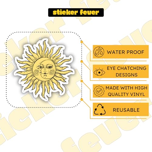 Image of Sticker Fever - Pack of 15 Cute Stickers for Laptops /Mobiles /Guitar /Journal etc. (Aesthetic)