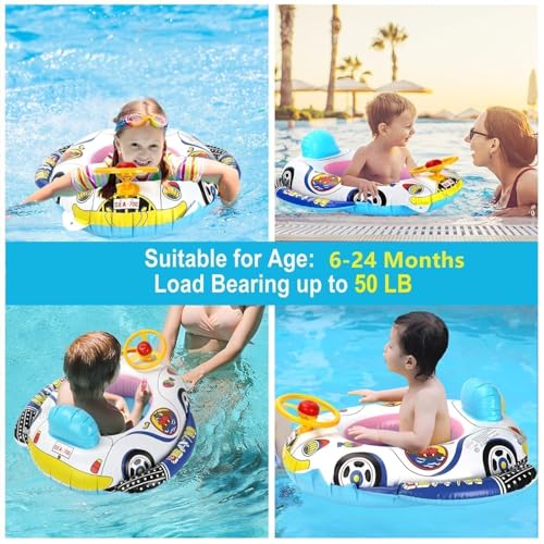 Image of Swim Ring for Kids Inflatable Pool Float Tube for 1-5 Years Baby Girl Boys Inflatable Swimming Safety Tube (Swimming Ring)