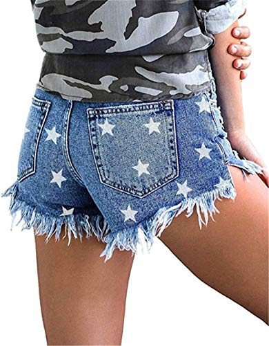 Image of MODARANI Denim Shorts for Women Distressed Jean Shorts Ripped Summer Hot Short
