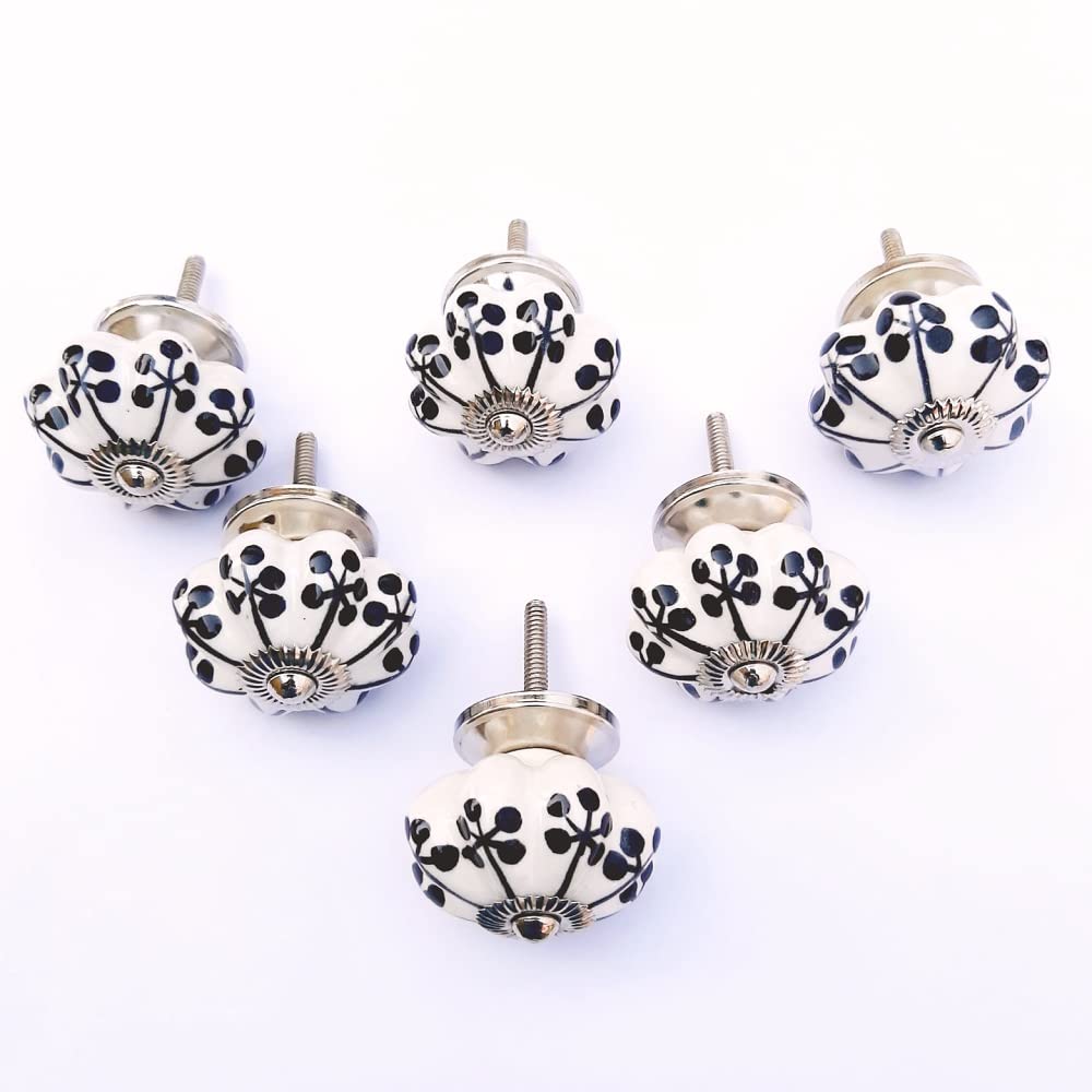 Indian Dacor Pumpkin Ceramic Knobs for Drawer Knobs/Dresser Knobs/Kitchen Knobs/Cabinet Knobs/Cupboard Knobs/Door Knobs (Pack of 6) (B0BL8BF4YB) Amazon Price History, Amazon Price Tracker