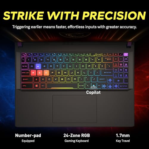 Image of msi Vector 16 HX AI 16 inch QHD+ 240Hz Gaming Laptop, Intel Ultra 9 275HX, GeForce RTX 5080 16GB GDDR7, 32GB DDR5, 2TB Storage (1TB SSD+1TB Docking Station), RGB Backlit Keyboard, Windows 11, Gray