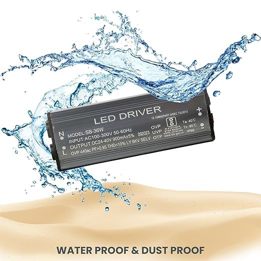 Image of Led Driver for Street /Flood Light Repairing 36watt 750 /900mA | Input: AC 230V Output: 24-40V | BIS Approved | IP66 Waterproof (36Watts, 900mA,) (1)