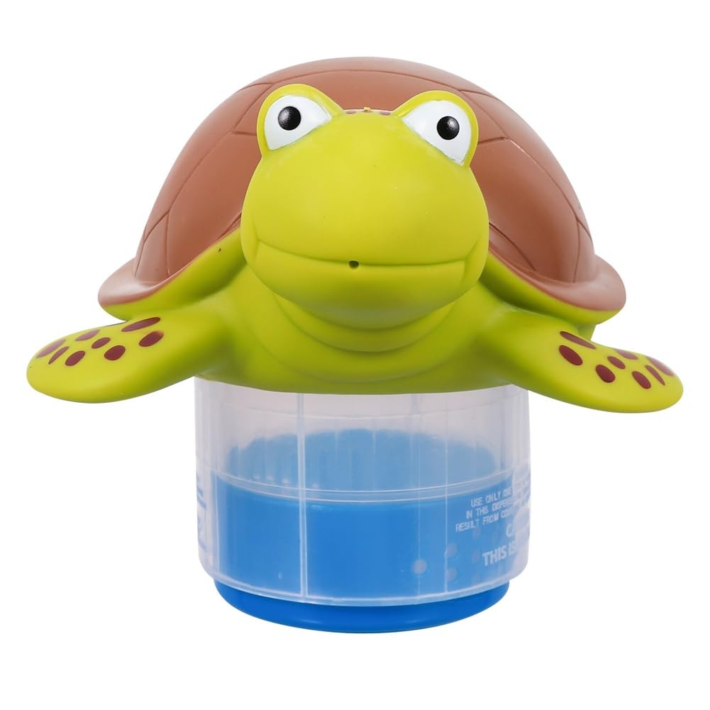 Hndhbfgrt Cartoon Turtle Chlorine Dispenser Retractable Quick Release Floating Pool Dispenser Swimming Pool Supplies