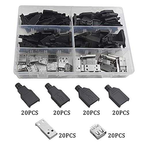 Juego de 40 conectores USB tipo A premium miniatura 5