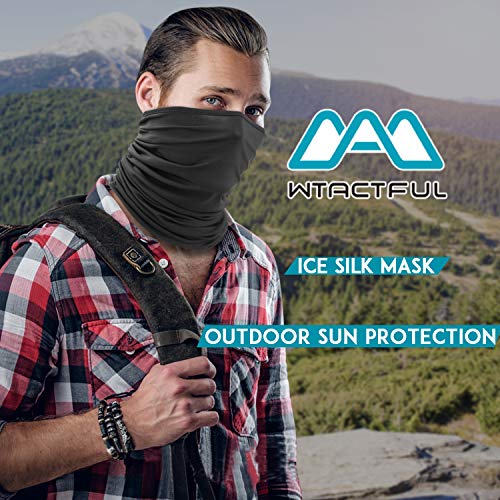 Wtactful AX-C-07-2PCS 2 Pack Lightweight Neck Gaiter Neck Warmer Face Mask Windproof Anti-Uv Protection Cover thumb #1