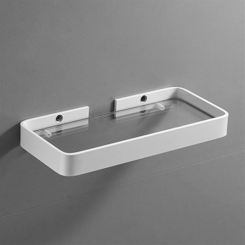 ZJHFFFG Shower Organizer Corner Shower Caddy Bathroom Shelf White Aluminum Mirror Front Dresser Shelf Cosmetic Skin Product Storage