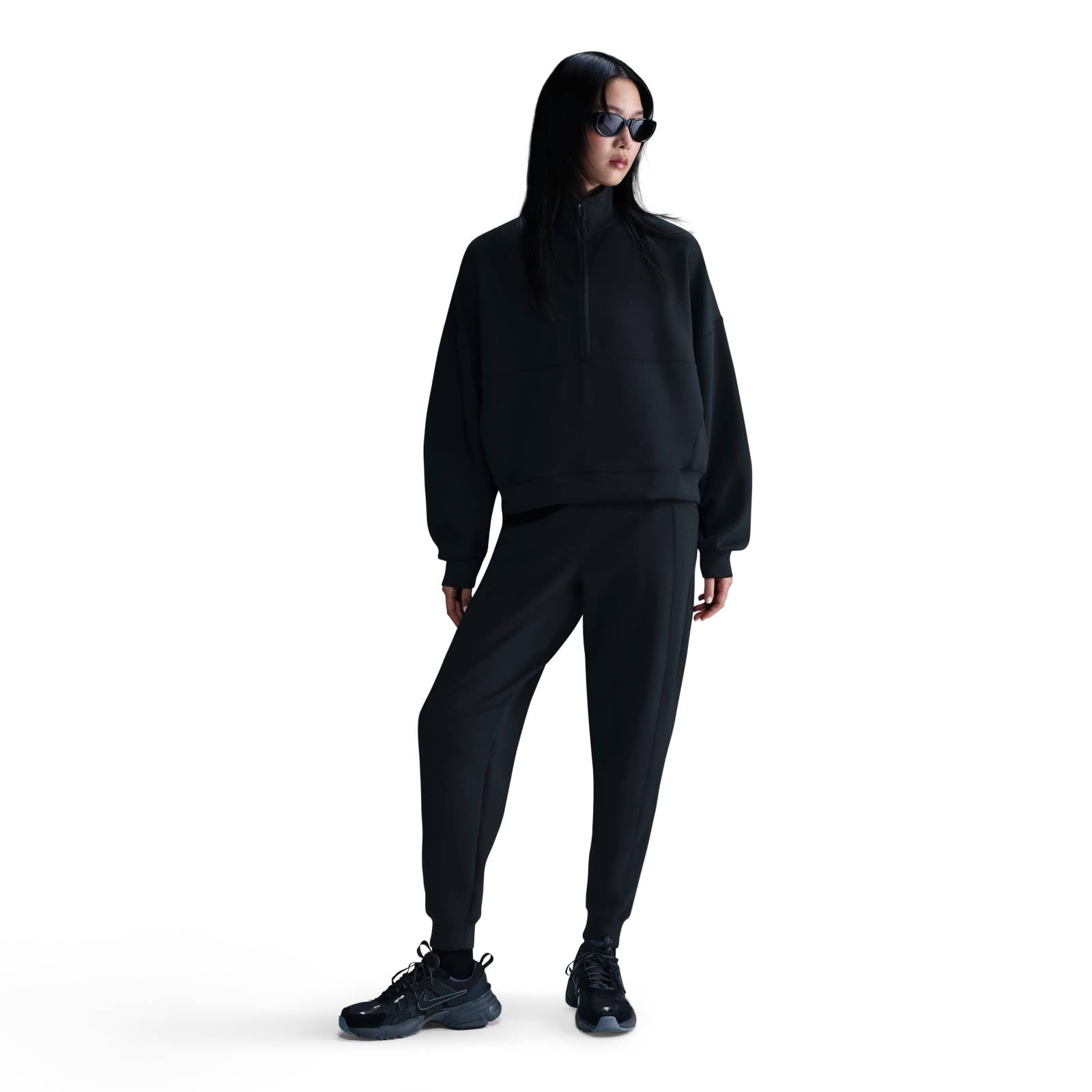 Nike 24.7 ImpossiblySoft HQ8188 - Top de Gran tamaño con tecnología Dri-FIT y Cuello de Cremallera (Mujer)