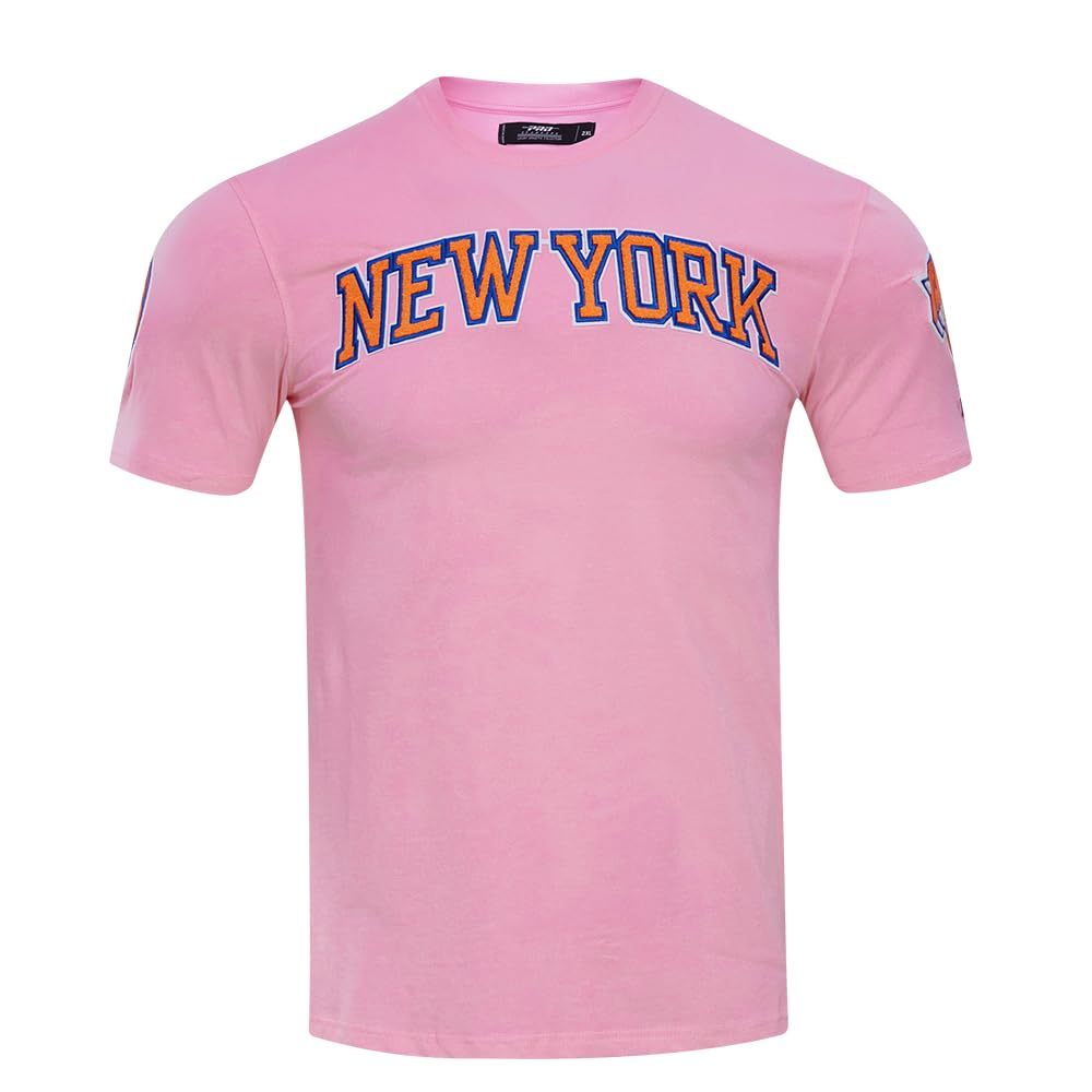 Pro Standard Mens NBA Classic Chenille Cotton Short Sleeve Tee Pink โ image 1