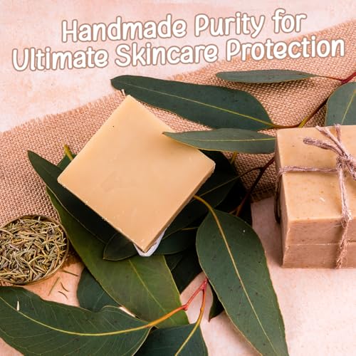 Image of Naturalis Eucalyptus Soap - Handmade Cold-Pressed Soap with Organic Rosemary Oil - Organic Soap for Deep Cleansing, Hydration, Skin Soothing, and Radiant Glow, 100g