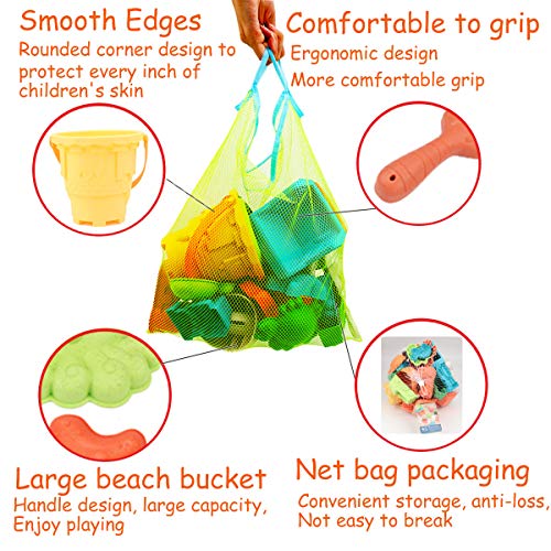 simplenice Beach Toy, 26Pcs Kids Beach Sand Toys Set, Eco-Friendly Sand Toy, Reusable Sandbox Toys for Kids, with Pail… - Image 5