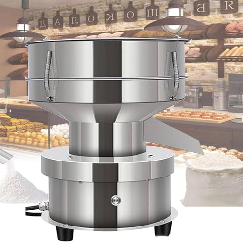 Tamizadora eléctrica automática para harina y Polvos, con Malla de Acero Inoxidable de 30/40/60. Tamizadora Comercial para Polvos Finos. Herramienta eficiente para Hornear y cocinar.