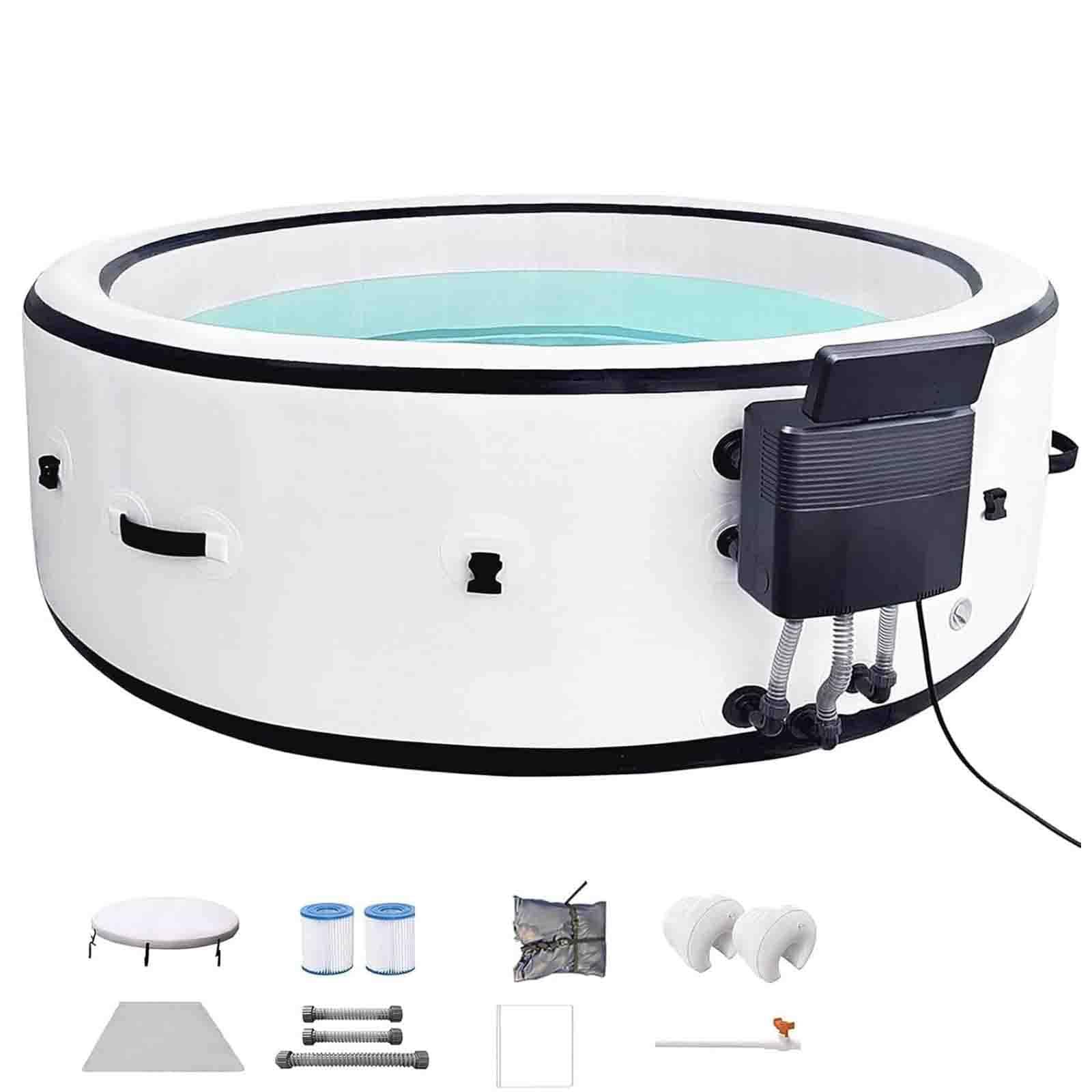 PixCy Spa Gonflable Extérieur Bain À Remous Gonflable 40°C/104°F 81x28in