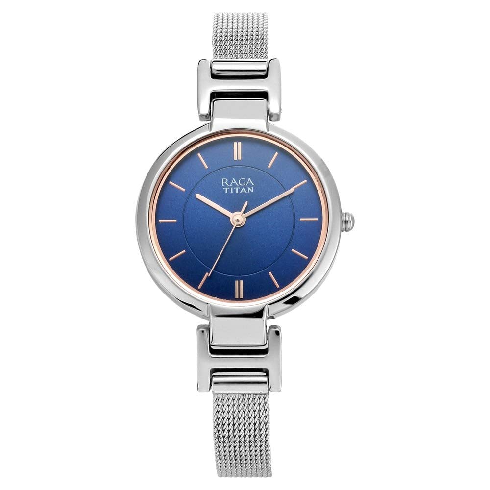 Titan Raga Viva Blue Dial Women Analog Watch With Metal Strap-NS2608SM02 (B07D2J9JC5) Amazon Price History, Amazon Price Tracker