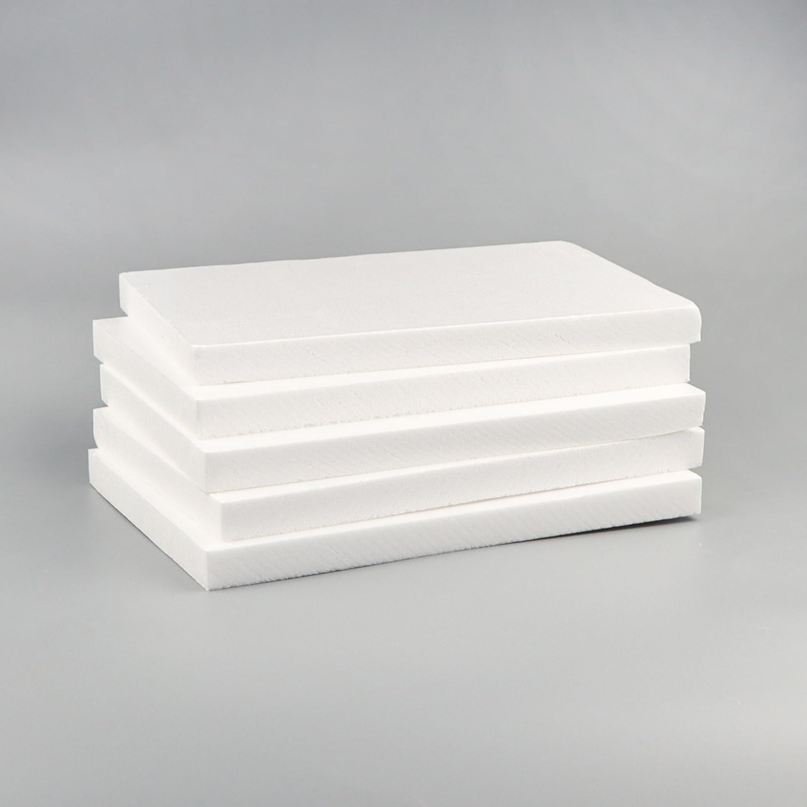 Pannelli in polistirene 30x20x2 cm, fogli di schiuma ad alta densità per artigianato e modelli fai-da-te, bianco