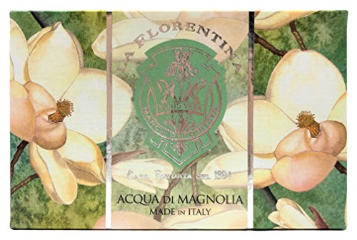 La Florentina Acqua di Magnolia (Fresh Magnolia) Scent, Large 10.5 ounce Luxury Soap