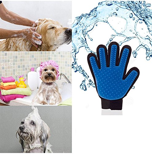 Gants De Toilettage Et Bain Pour Chien Et Chat - Double Face, Poils De Massage, Lavage Et Démêlage Facile