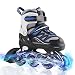 Kuxuan Boy's Ciro Adjustable Kids Inline Skates with Light up Wheels, Stylish Rollerblades for Beginners
