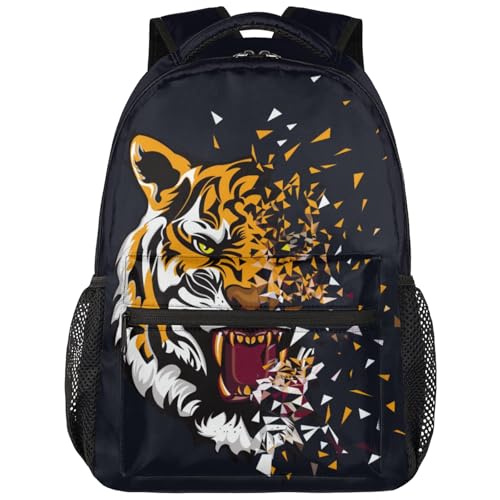 Kids Backpacks for Boys Girls - 16 Inch Tiger Schoolbag Lightweight Waterproof Book Bag for Preschool, Kindergarten, Elementary Back to School Children