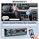 CAMECHO 1Din Autoradio Bluetooth 5.1, Auto Stereo mit Bluetooth Freisprecheinrichtung, 7 Farben 1 Din FM Radio mit Sprachassistent USB AUX/TF + APP lokalisieren und Finden das Auto