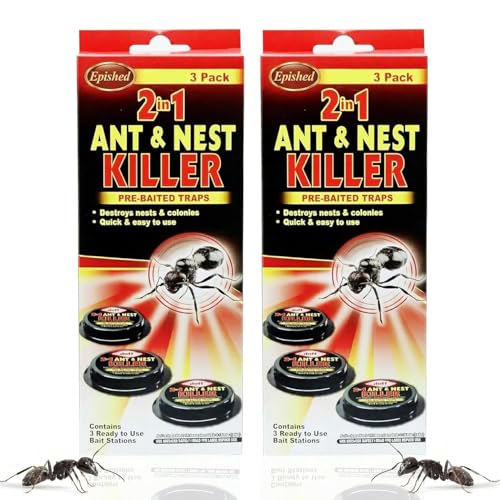 Ant Killer Bait Stations 6 Pack Indoor Ant Traps for Home & Garden | Fast Acting Ant Control Kills Ants & Nests No Mess Pest Control Solution