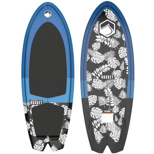 Liquid Force Rocket Wakesurfer with Handle and Rope, Blue, 4'8