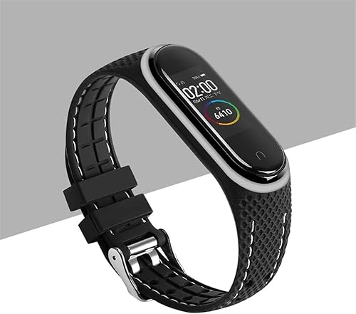 Correa de reloj para Mi Band 6 Mi Band 5 Mi Band 43 Correa de silicona deportiva de repuesto para correa de muñeca (Color de la correa Gris B, Ancho