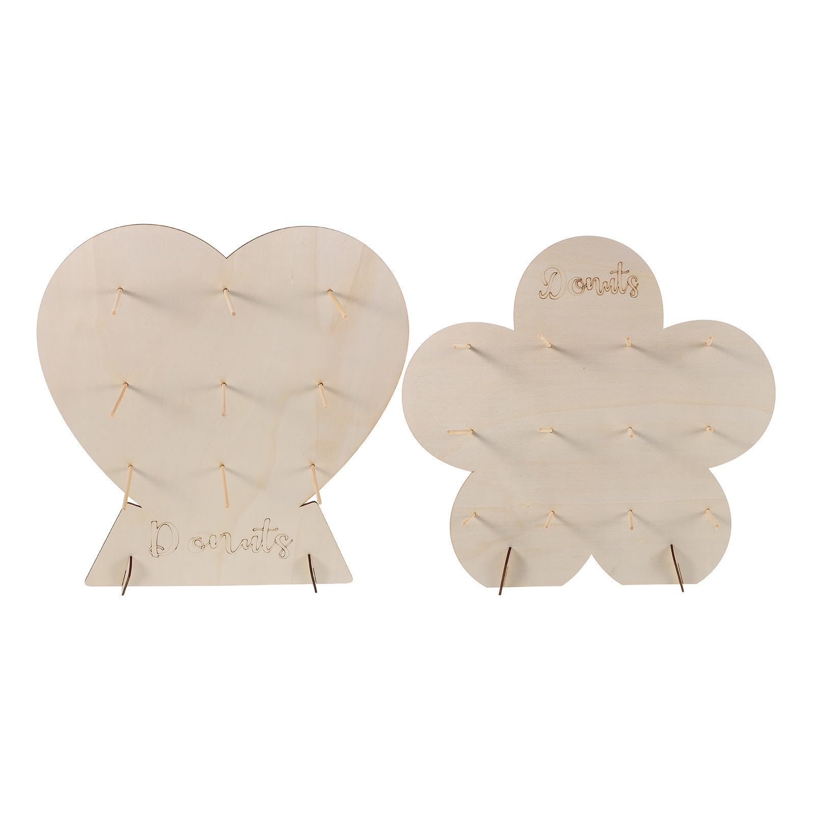Toyvian 6 Pezzi Espositore per Torte a Livelli in Legno Beige per Feste