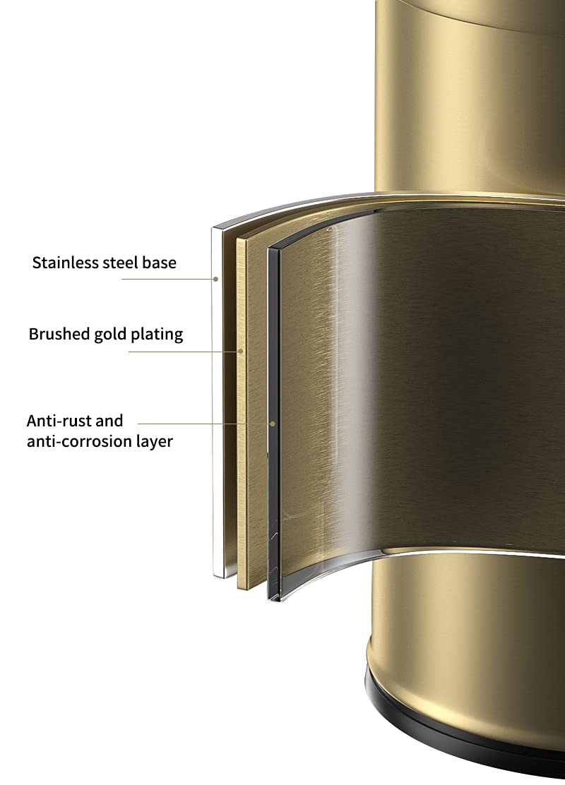 Best Cyber Deals 🔥 Stainless Steel Gold Trash can with Flipping Lid 2.4gallon Fingerprint-Proof Garbage cans Wastebasket Bin for Kitchen bothroom Living Room (Silver)