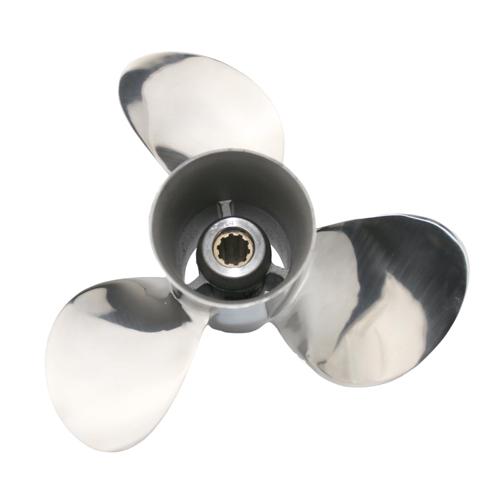 Elica fuoribordo in acciaio inox, 10 Spline Dente Match per motori fuoribordo Yamaha 20-30HP, RH, 3 lame