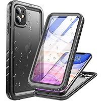 Cozycase TOP Full Waterproof 360 Military Case for iPhone 11, Black